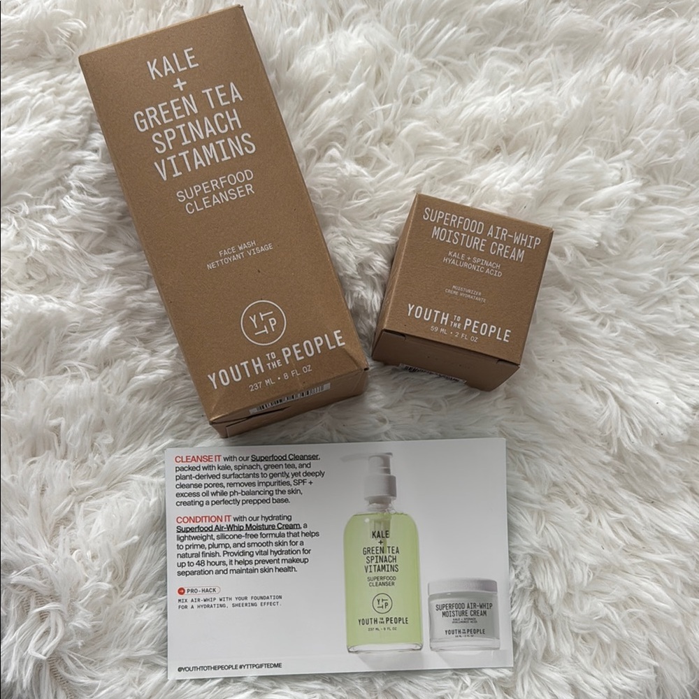 Youth to the people Superfood Cleanser and Moisture Cream Set